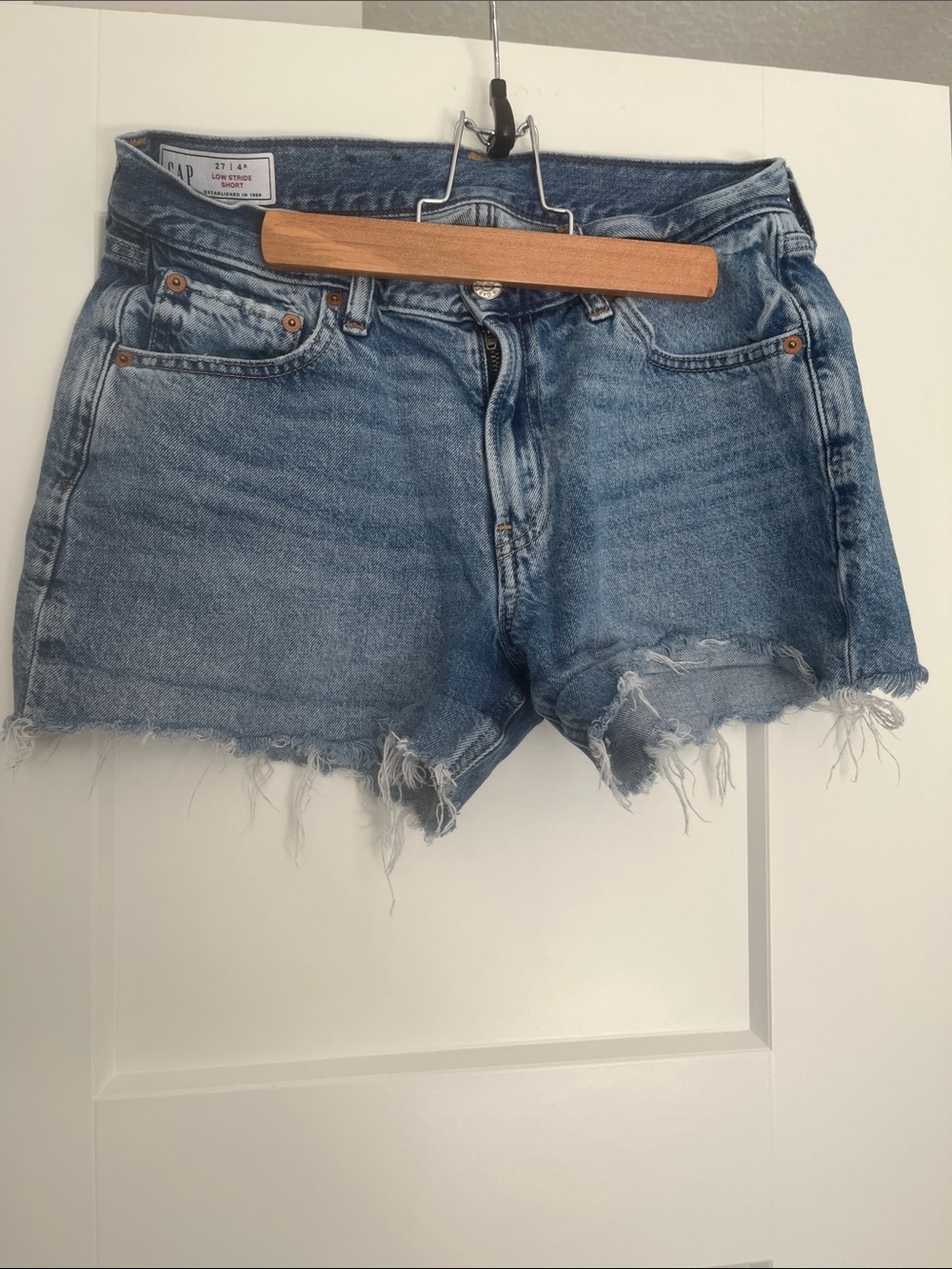 GAP Distressed Light Blue Denim Cutoff Shorts